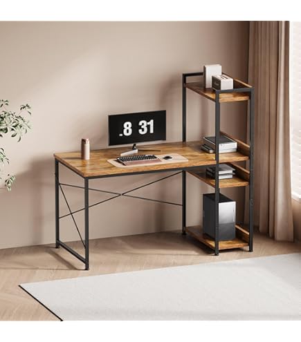 Amazon | シグマAPO パソコンラック、ダブルスライドテーブル付き