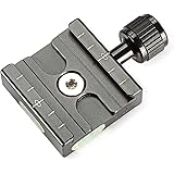 Neewer Aluminium 50mm Quick Shoe Clamp 3/8-inch with 1/4-inch Adapter and Other Arca-Style Quick Shoe Plate