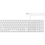 Satechi アルミニウム USB-A 有線 キーボード テンキー付き（iMac/Pro, Mac Mini, MacBook などMacOS機器に対応） (US配列, シルバー)