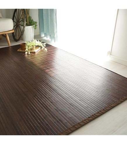 Amazon | 籐むしろ ラタンカーペット ラグ 約140×200cm 涼しい 夏