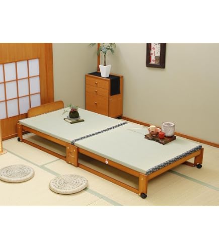 Amazon｜ひのきスノコベッド ミドルタイプ ダブルベッド｜ベッド