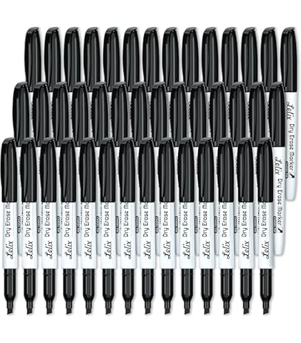 Sepamoon 240 Pack Dry Erase Markers - Chisel Tip Whiteboard Markers In Black, Blue, Red