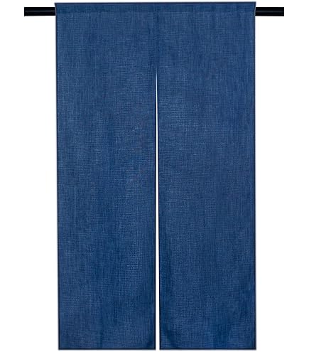 Amazon.co.jp: サンメルヘン のれん 無地 紺 001-05 綿 麻 日本製