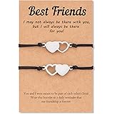 Tarsus 2/3/4/5/6 Pcs Best Friend Bracelets Bff Matching Heart Bracelet Best Friend Friendship Gifts for Women Friends Girls T