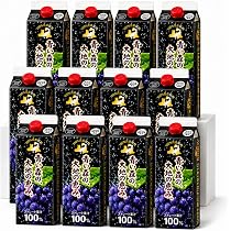 Amazon.co.jp: ぶどうジュース 紙パック 1L 12本入り 無添加