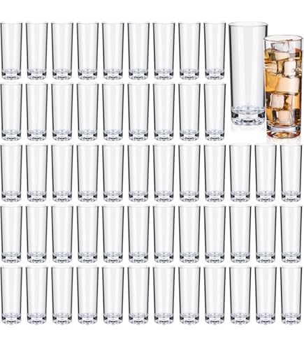 Split Shooters Divided Test Tube Plastic Shot Glasses Clear