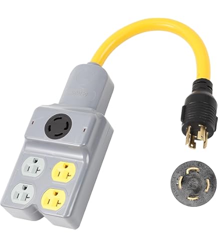 Amazon.co.jp: Nema l6 – 15p to l6 – 20rプラグアダプタ – 1足、15 A