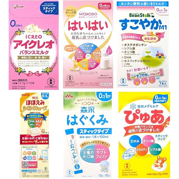Amazon.co.jp: 【A-11(計11本入)】粉ミルク お試しセット 6種類