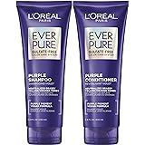L'Oreal Paris EverPure Brass Toning Purple Sulfate Free Shampoo and Conditioner, 8.5 oz (Set of 2)