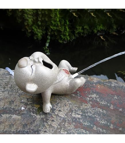 Amazon.co.jp: 噴水・池用スプレー像（高さ8cm） 小便小僧のガーデン