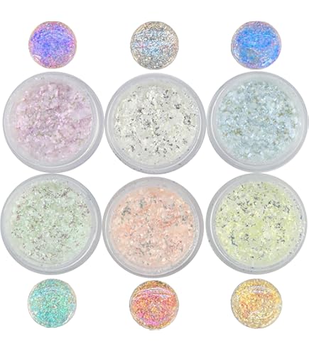 Amazon.co.jp: ボディジュエリー グリッター ミニサイズ5ml 6色入