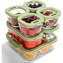 Amazon｜耐熱ガラス 保存容器 7点セット（240ml×4、560ml×2、1370ml×1