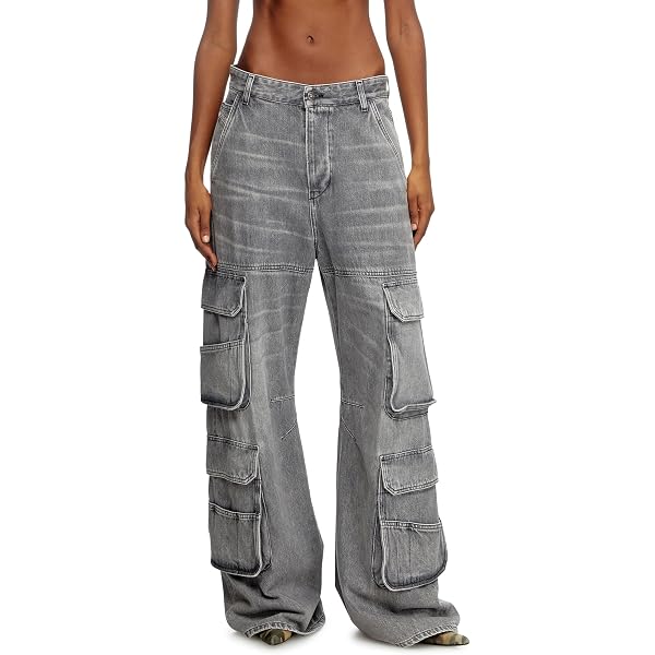 Amazon | [Diesel] [ディーゼル] レディース デニム カーゴパンツ 
