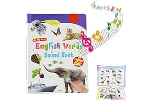 初めての英語サウンドおもちゃ、470語以上の単語、21のテーマ、押すだけでフォニックスを学べる、楽しい単語ゲーム、アルファベットサウンドブック、教育言語のためのJuguete Educativo、学校教育ギフト