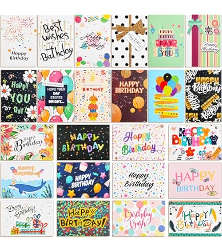 Amazon | バースデーカード 誕生日カード おしゃれ (40枚セット 封筒