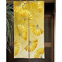 のれん　新品　未使用　在庫処分　黄色　ぼかし　和風　ロング　おしゃれ のれん ロング 黄色い風水のれん 暖簾 おしゃれ 和風 金運 運気