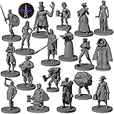 18 DND ミニチュア タウンズフォーク ヒーローズ モンスターフィギュア - プレイヤーキャラクター & NPC 未塗装スターターパック D&D ミニ ダンジョンズ&ドラゴンズ パスファインダー用