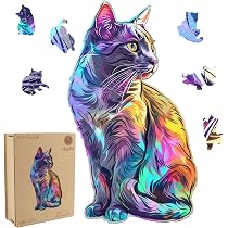 黒猫　　シビックタイプR ジグソーパズル2個セット Amazon | Delobil ジグソーパズル 木製 5mm極厚 猫 特殊形状 200ピース