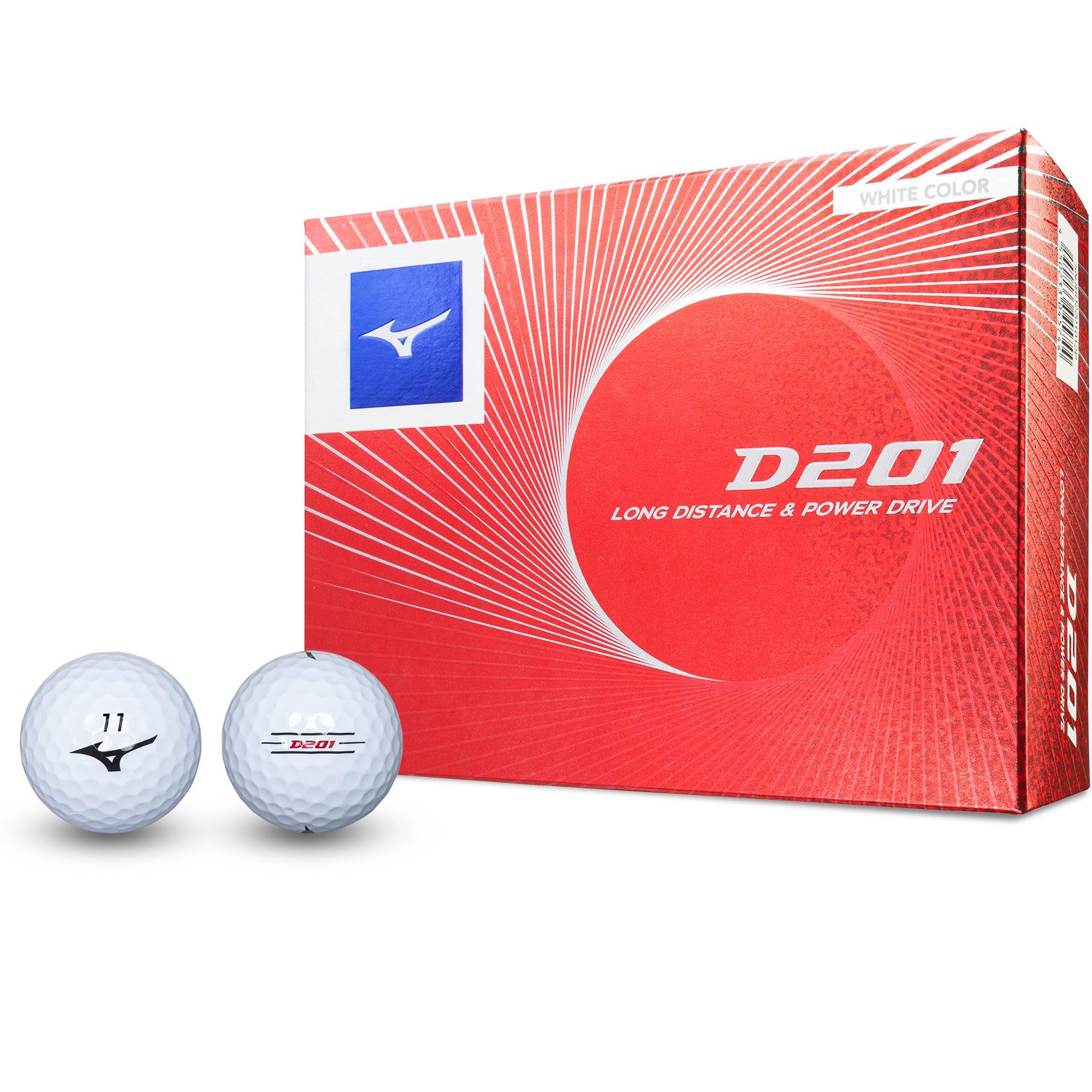 MIZUNO(ミズノ) ゴルフボール D201 飛距離重視モデル ディスタンスタイプ ソフトなフィーリング 対応ヘッドスピード35m/s以上 2ピース構造