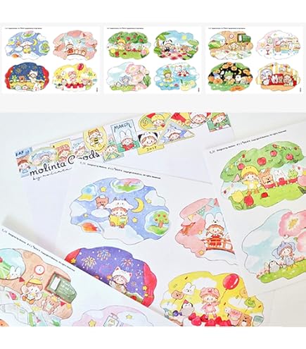 Amazon | ステッカー シール かわいい モリンタ 少女 ポスタ 生活