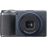 Ricoh GR IIIx アーバンエディション、メタリックグレーボディ、ネイビーブルーリング、24MP APS-CサイズCMOSセンサー付きデジタルコンパクトカメラ、40mmF2.8 GRレンズ(35mmフォーマット) | 24.2MP Aps-C