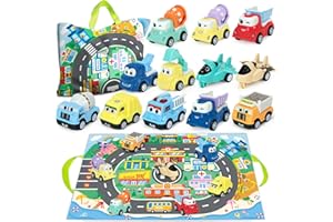 建設車両 車おもちゃ ショベルカー ブルドーザー 子供 おもちゃ ミニカーセット はたらく車 作業車両 砂場セット 12セット 収納ケース ゲームマット 子供の日 誕生日 クリスマス プレゼント(建設車両ー小12P)