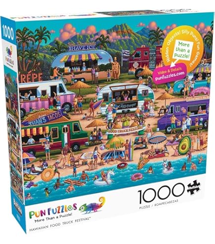 Vintage Hawaii 1000 Piece Jigsaw Puzzle - 27x20 Inch Ocean Surf Scene