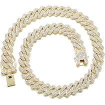 Miami Cuban Necklace Bling Diamond Hip 