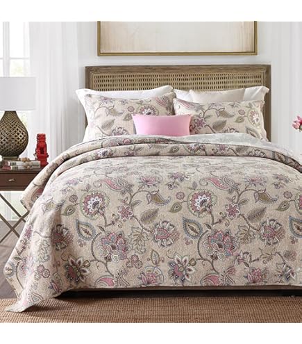 Amazon｜ベッドカバーアメリカンカントリースタイル3ピース