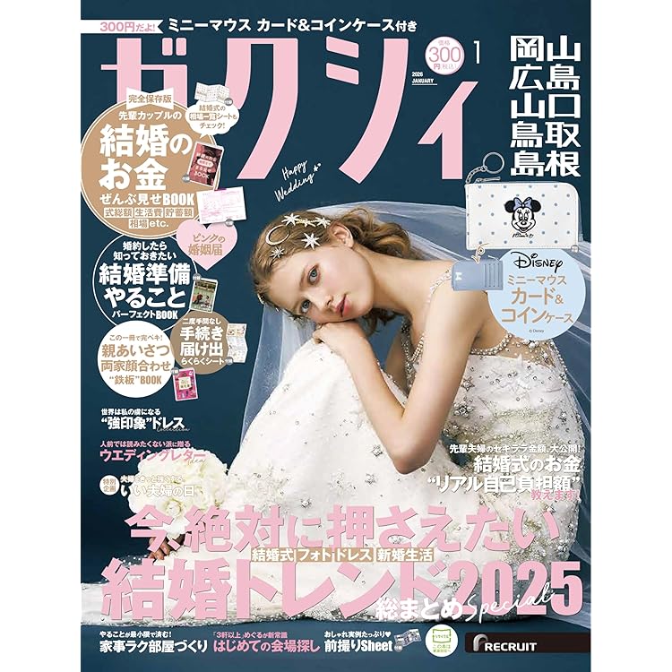 ゼクシィ東海 2026年 1月号 特別付録 【ミニーマウス】カード＆コイン