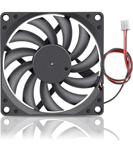 WINSINN 80mm Fan 24V DC Brushless Quiet Cooling 8025 80x25mm For PC Computer Case CPU Set-top Box Router Receiver DVR Playstation Xbox - 2Pin 0.21A 5W 4000 -10% RPM (Pack Of 2Pcs