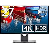 Dell モニター 27インチ 超広視野角&フレームレス/4K/IPS 非光沢/HDR10対応/DP,mDPx2,HDMI/高さ調整 回転/プレミアムパネル3年保証 U2718Q