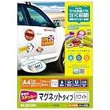 エレコム 手作りステッカー マグネットタイプ A4サイズ 2枚入り ホワイト EDT-STMGW