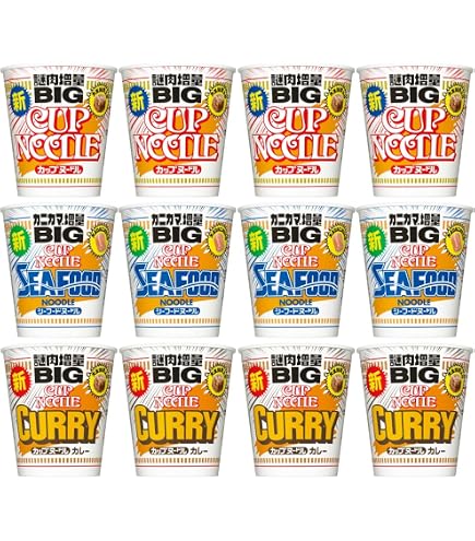 Amazon.co.jp: カップヌードル BIG 4種 12食セット 定番フレーバー 