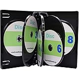 DVDケース 28mm厚 8枚収納 DVDトールケースブラック3個セット CDケースやブルーレイケースとしても使える