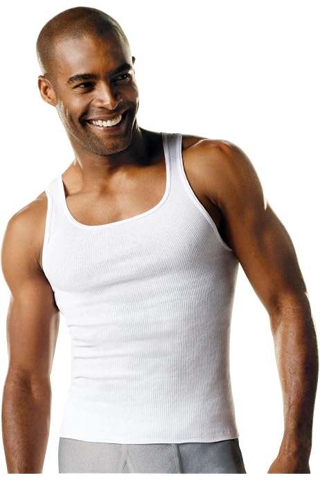 6-Pack Tagless Cotton Tank Undershirt 