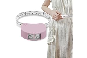 メジャー 巻き尺 【片手操作・2WAY・2024新登場】周囲測定テープ ウエスト 腹囲 メジャー 裁縫 150センチ インチ 胸囲 身体測定 (ピンク)