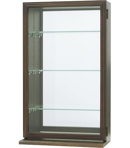 Amazon.co.jp: 塩川光明堂 ガラスケース ブラウン 60.5×26.5×40cm