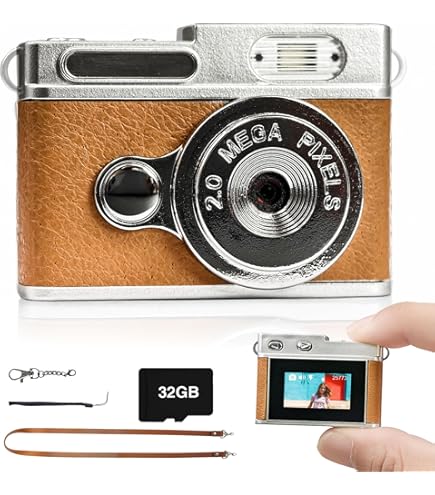 Amazon.co.jp: ミニレトロカメラ、1080Pキーチェーンカメラ
