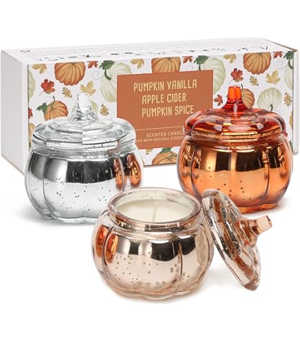 Amazon.co.jp: 2024年シナモンパンプキンスパイスキャンドル、12