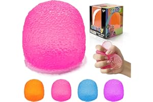 Squishy Fidget Toys Stress for Kids and Adults, Super Solid Squeeze Ball, Sensory for Stress Relief, Birthday and Party Favors Stocking Stuffers(Pink)