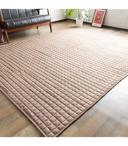 Amazon.co.jp: 無印良品 インド綿混手織ラグ200x200 ライトブラウン