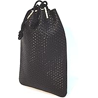 印傳屋 INDEN-YA 合切袋 巾着 鹿革 黒地 漆黒 楽天市場】鹿革 漆 印伝 巾着 メンズ 男物《印傳屋 INDEN-YA》甲州印伝