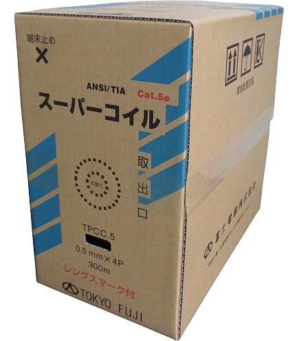 Amazon.co.jp: 冨士電線 Cat6 LANケーブル（300m巻） TPCC6 0.5mm x 4P 