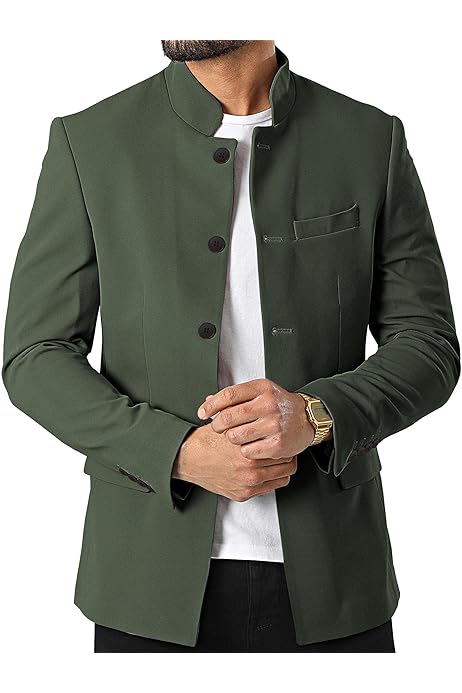 Stand Collar Ericdress Coats Casual Blazer Men Runcati Mens Casual