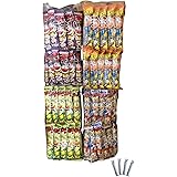 うまい棒３０本×４セット（コーンポタージュ、サラミ、めんたい、チーズ味）　お手拭きセット