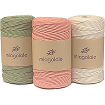 マクラメ　ロープ　3mm 200m Amazon.co.jp: クラフトライフ マクラメ ロープ 紐 糸 200m巻 3