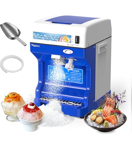 かき氷　氷削機　初雪キューブアイススライサー　HC-18CL　ホワイト キューブアイススライサー|Hatsuyuki初雪氷削機|(株)中部