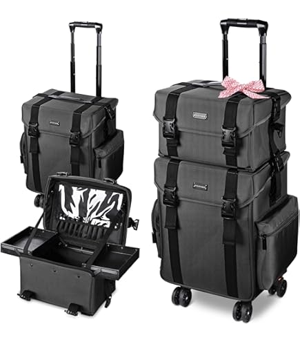 Amazon | メイクボックス キャスター付き 大容量 3Way コスメボックス