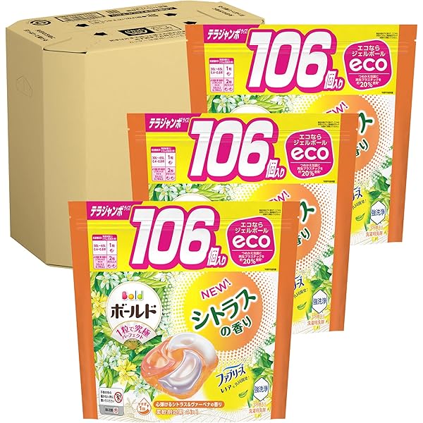 Amazon.co.jp: ボールド 洗濯洗剤 ジェルボール 4in1 シトラス